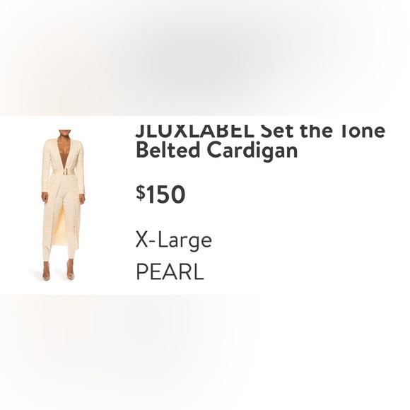 JLUXLABEL Long Textured Belted Cardigan - Picture 2 of 5